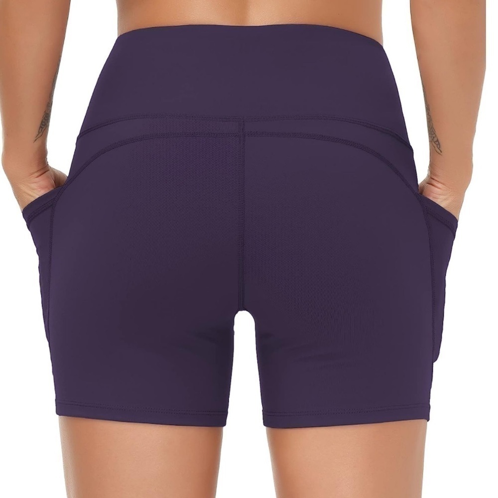 NWT The Gym People Purple Compression Shorts Sz. XL - Picture 5 of 11